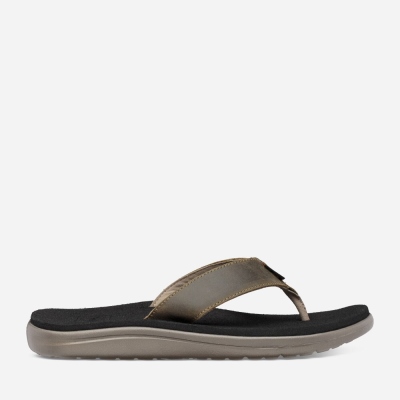 Teva Men's Voya Flip Leather Sandals Sale NZ (KLVXR-1074)